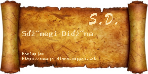 Sümegi Diána névjegykártya
